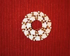 Vintage Crown Trifari White Milk Glass Gold Tone Wreath Circle Flower Brooch Pin