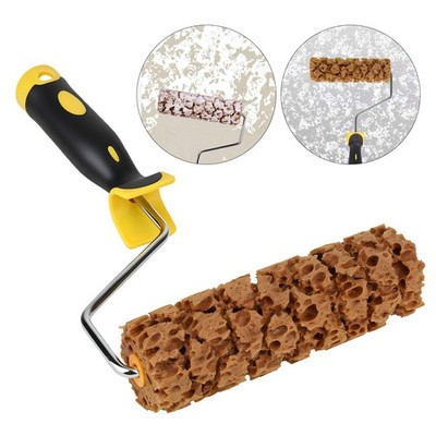 6''Texture Pattern Paint Roller Brush with Handle Decorate for Wall Painting Tool