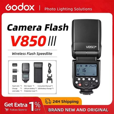 Godox V850III V850 III 2.4G Wireless Speedlite Flash Light Canon Nikon Fuji Sony