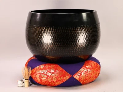 Japanese Brass Large Temple Orin 17.7inch Buddhist Singing Bowl Daitokuji Style - Image 1 of 4