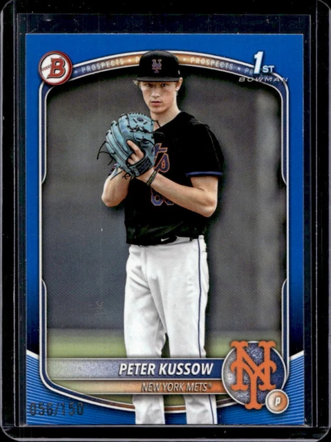2025 Bowman Draft Peter Kussow Blue Border 1st Prospect #/150 Mets