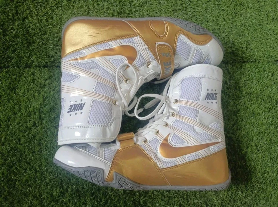 Zapatos de boxeo Nike Hyper KO dorados blancos para hombre en todas las tallas Foto 2 de 4