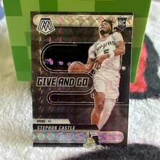 2024-25 Panini Mosaic Give And Go Mosaic Prizm Stephon Castle #6 Rookie RC