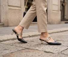 DAMEN SABOT SCHWARZ 9672 SCHUHE MIT ABSATZ LAURA BIAGIOTTI MODE SOMMER 2026