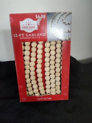 Holiday time NIP plain wood beads/can be used as garland