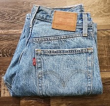Levis Jeans Blue Denim 501 Slim Premium Big E XX Zip Fly 24x26