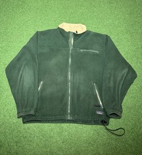 Vintage L.L. Bean Polartec 90s USA Made Mens XL Dark Green Zip Fleece Jacket