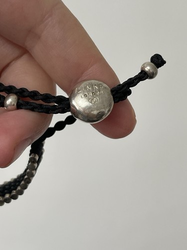 Genuine Black Links of London Sterling Silver Friendship Bracelet Unisex - Picture 7 of 10