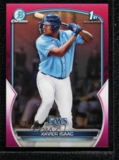 2023 Bowman Chrome Prospects Fuchsia Refractor 96/199 Xavier Isaac #BCP-145 0xy0