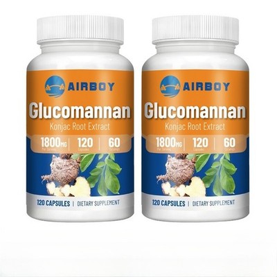 Glucomannan 1800mg 240pcs - Promotes Energy Production, Increases Satiety