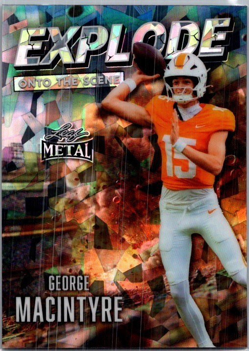 George Macintyre 2026 Leaf Metal Football Silver Base Card /12