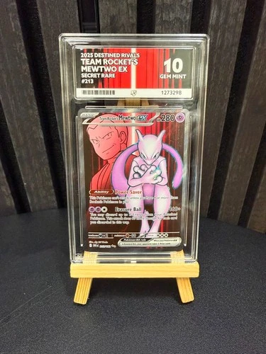 Pokémon TCG Team Rocket's Mewtwo EX 213/182 Perfect Graded Ace 10 Gem Mint