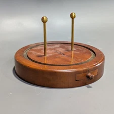 Antique Queen & Co. Mahogany & Brass Electroscope Base – For Models 5226 / 5227