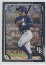 2015 Bowman Draft Chrome Asia Exclusive Black Wave Refractor Garrett Whitley 0a1