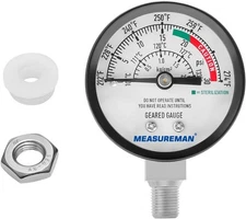 MEASUREMAN Black Steel Pressure 1/8"NPT Gasket and Nut 