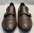 Bruno Magli Siracusa Brown Leather Double Monk Strap Loafer Dress Shoe 9 M — photo 2