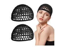 Red de ganchillo para el pelo, 2 unidades, para cubrir rizos