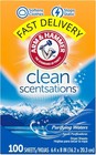 ARM & HAMMER Fabric Softener Sheets, 100 sheets, Purifying Waters
