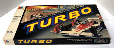 Vintage 1981 TURBO F1 Racing Board Game #4318 MILTON BRADLEY & SEGA NOT COMPLETE