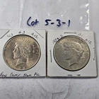 Peace Silver Dollar Lot of 2 (5-3-1)