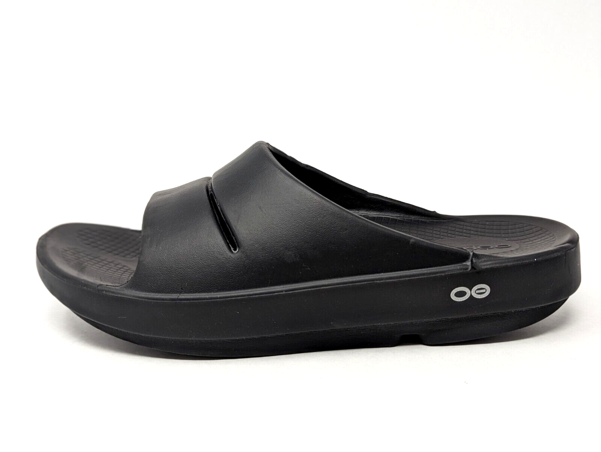 OOFOS Recovery Sandal M7/W9 ブラック Oofos Ooahh Black Recovery Slide Sandal W9-M7-EU40 Slip On