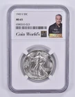 1945-S Walking Liberty Half Dollar 50c MS65 NGC Miles Standish Label