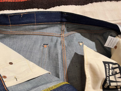 Levi's LVC 701 Selvedge Jeans 34 33 50's Repro New BNWOT Womens Made 2021 Talon - Picture 16 of 17