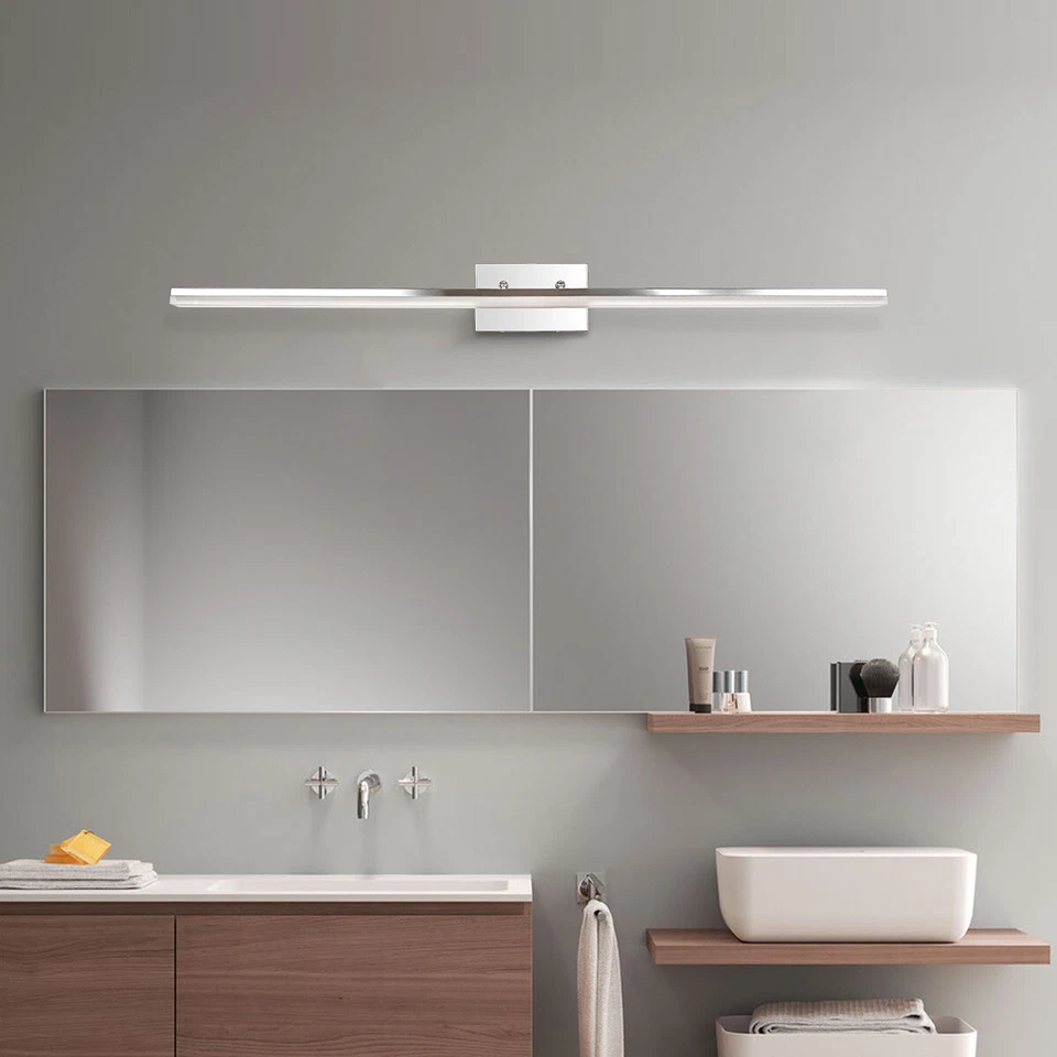 Luminária de vaidade LED moderna 48 polegadas para iluminação de banheiro regulável 46w-C branco frio - Imagem 3 de 4