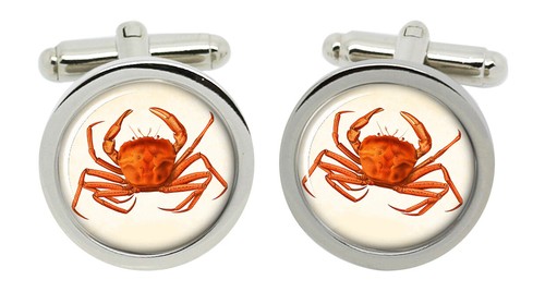 Crab Cufflinks in Chrome Box