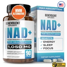 NAD+ Supplement for Anti-Aging, Energy,Focus / Nicotinamide Riboside,Resveratrol