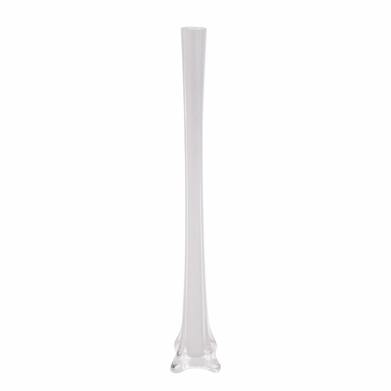 Mega Vases - 1.5" x 24" Eiffel Tower Glass Vase - Set of 6, White