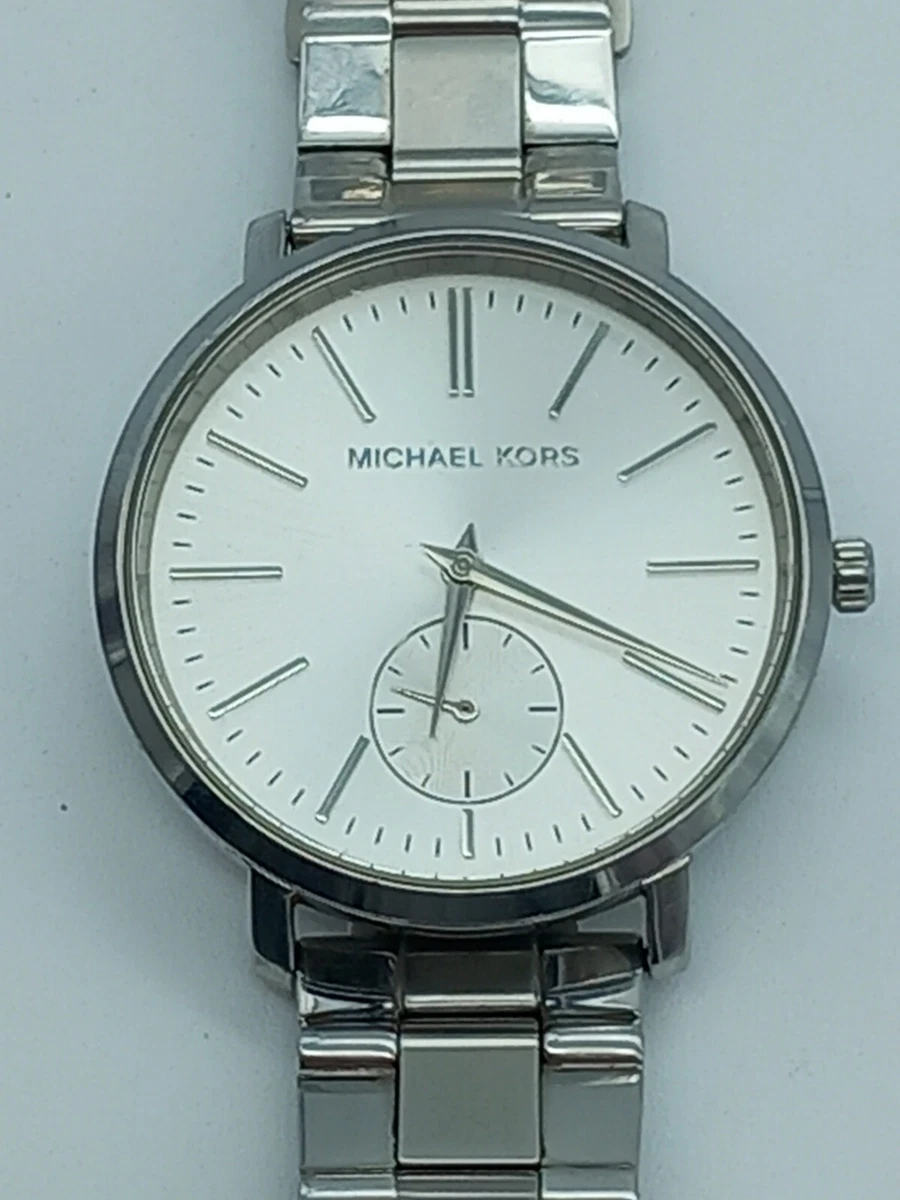 Michael Kors Ladies Used Silver Watch Jaryn MK3499 Refurbished