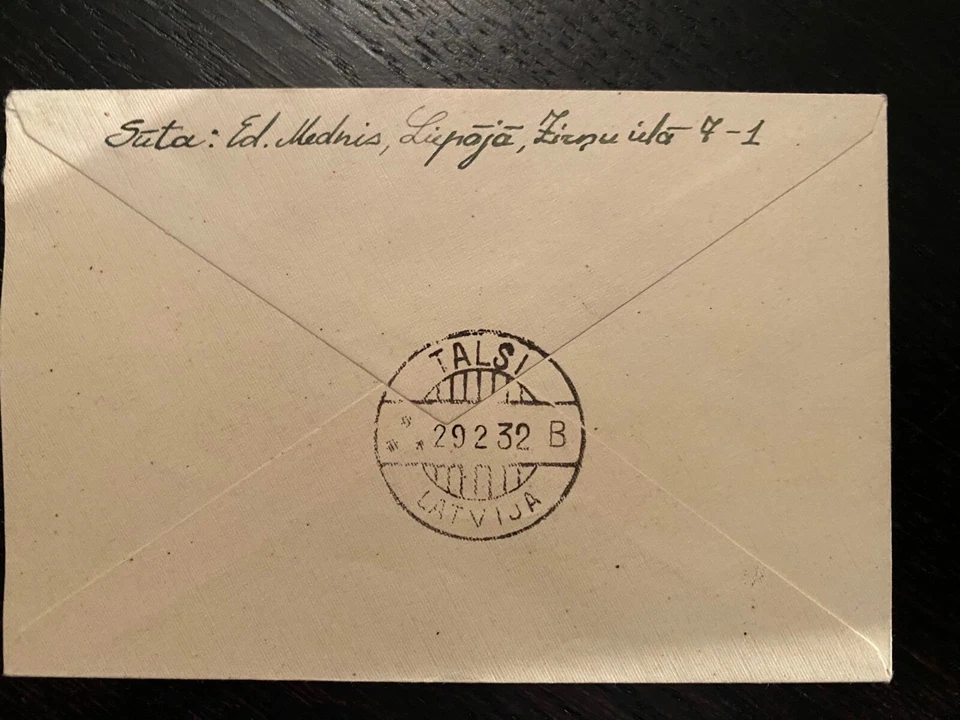 Cubierta registrada de Liepāja a Talsi, Mi. 190-192B Foto 2 de 3