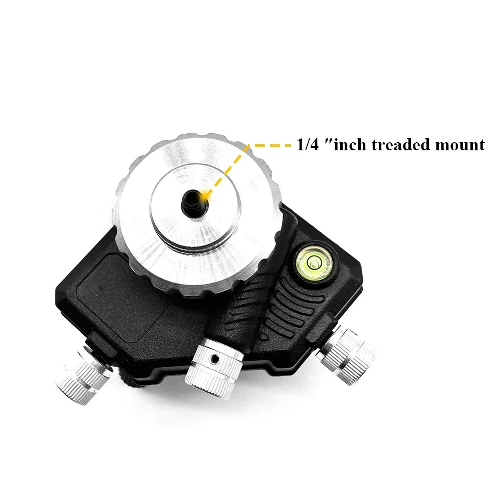 Adjustable Laser Level Metal Tripod Bracket 360 Rotation Base 1/4 Inch Interface