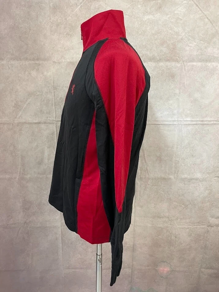 Express Men's Grey Red Half Zip Pullover Sweater Size M - Image 2 of 4