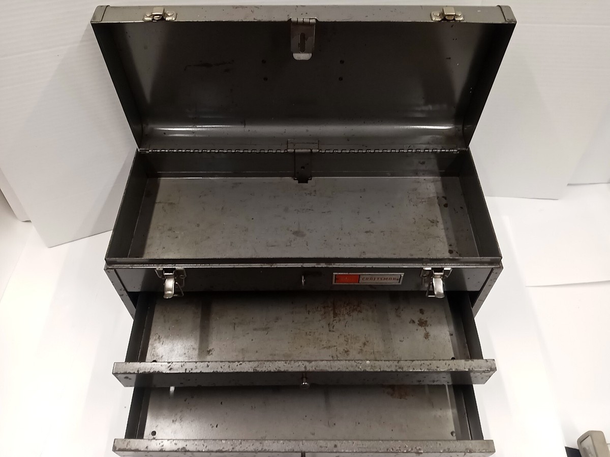 VINTAGE SEARS CRAFTSMAN TOP 65334 TOOL CHEST BOX 2-DRAWER 20”X9-½