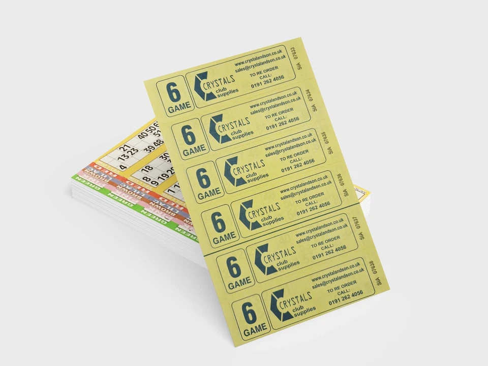 3000 6 GAME / PAGE BINGO BOOKS 6 TO VIEW - VALUE TICKET LIKE JUMBO BOLD NUMBERS