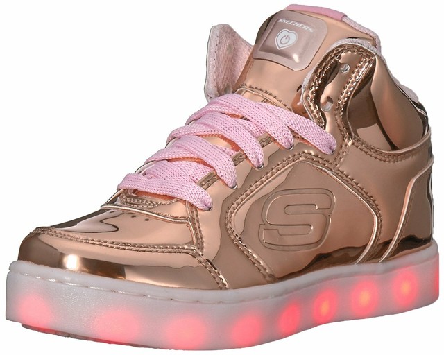 rose gold skechers energy lights