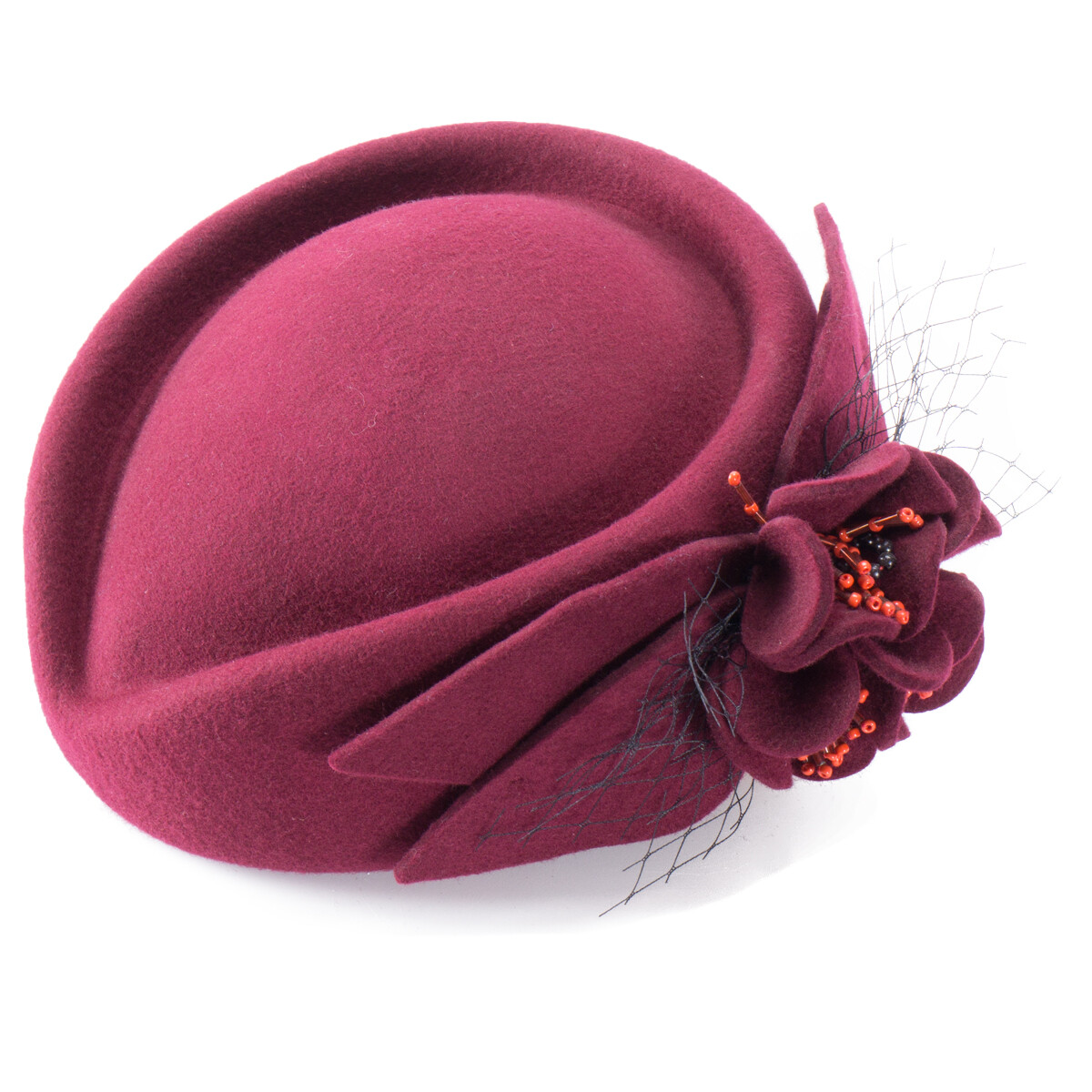 Womens Vintage Look Felt Wool Fascinator Cocktail Wedding 