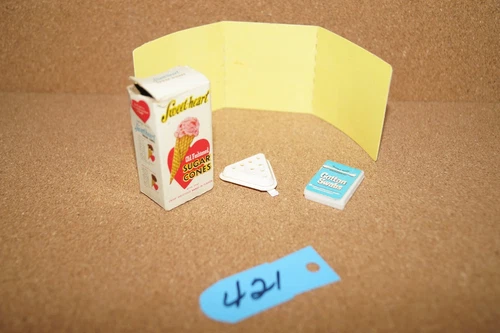 Vintage My Merry accessories cotton swabs, sugar cones etc.  4 pieces