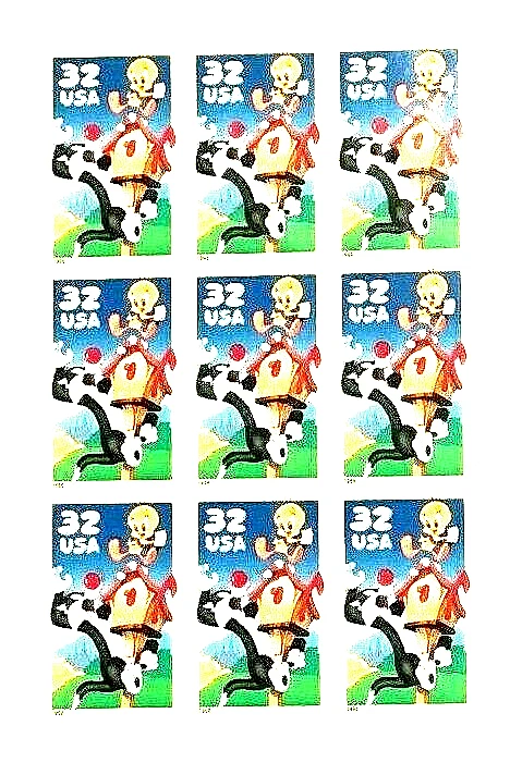 SCOTT #3204 TWEETY & SYLVESTER MNH BOOKLET OF 10 STAMPS  RIGHT SIDE DIE CUT - Image 2 of 3
