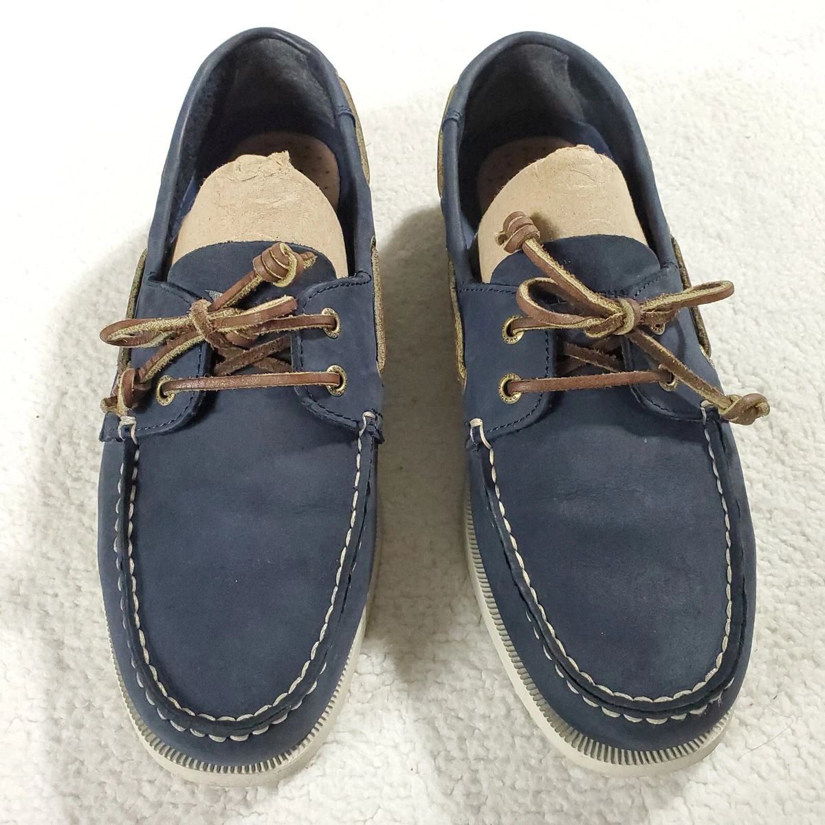 Rugged Shark Classic Boat Blue Shoes Men Size 8.5 M Nubuck Leather