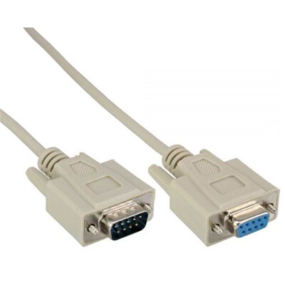 RS232-Kabel 3m seriell Verlängerung DSub 9 Stecker an DSub 9 Buchse