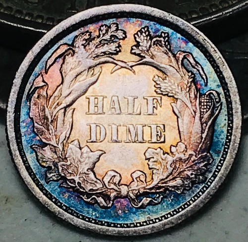 1873 Seated Liberty Half Dime 5C UNCIRCULATED CHOICE 90% Silver US Coin CC26355 - Picture 2 of 7