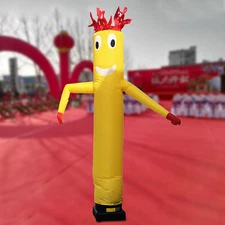 10FT Inflatable Tube Yellow Wind Dancer Air Puppet Sky Wavy Man For Shop/Mall