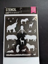 New Hero Arts "ANIMAL STENCIL PAIRS" Stencil 5"x6.5"