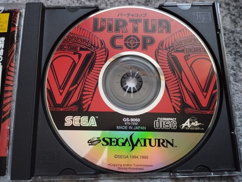 Sega Saturn NTSC J Black Official Stunner Gun HSS-0122 + Virtua Cop 1 and 2 - Picture 14 of 19