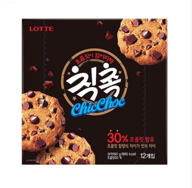 Korean Snack LOTTE ChicChoc Original 180g Soft Delicious Chocolate