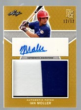2020 Leaf Perfect Game Nat'l Showcase Patch Auto Gold #PAIM1 Ian Moller 12/12