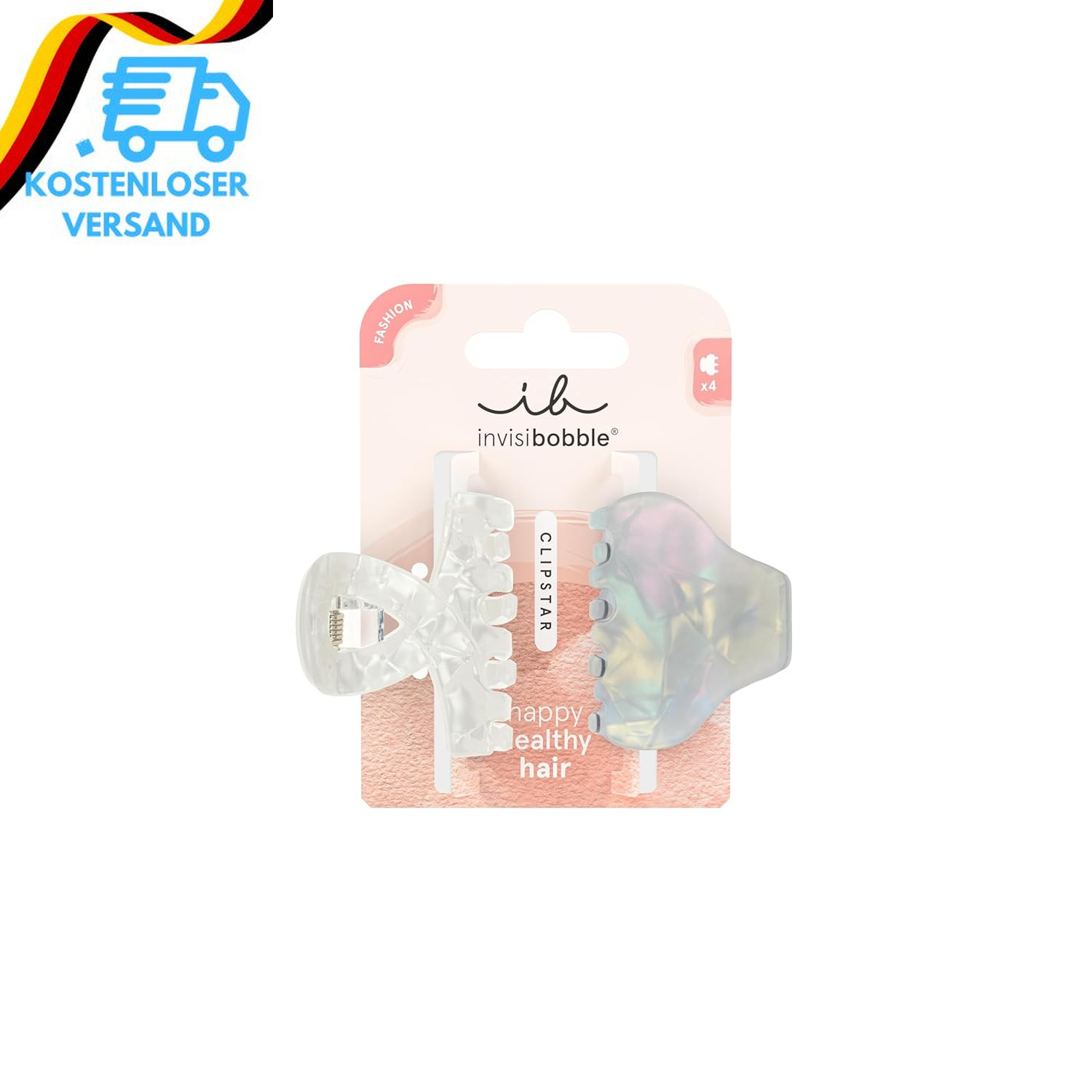 Invisibobble - CLIPSTAR Pearly Frost Haarclip-Set - 2 Medium Hair Claws - Elegan